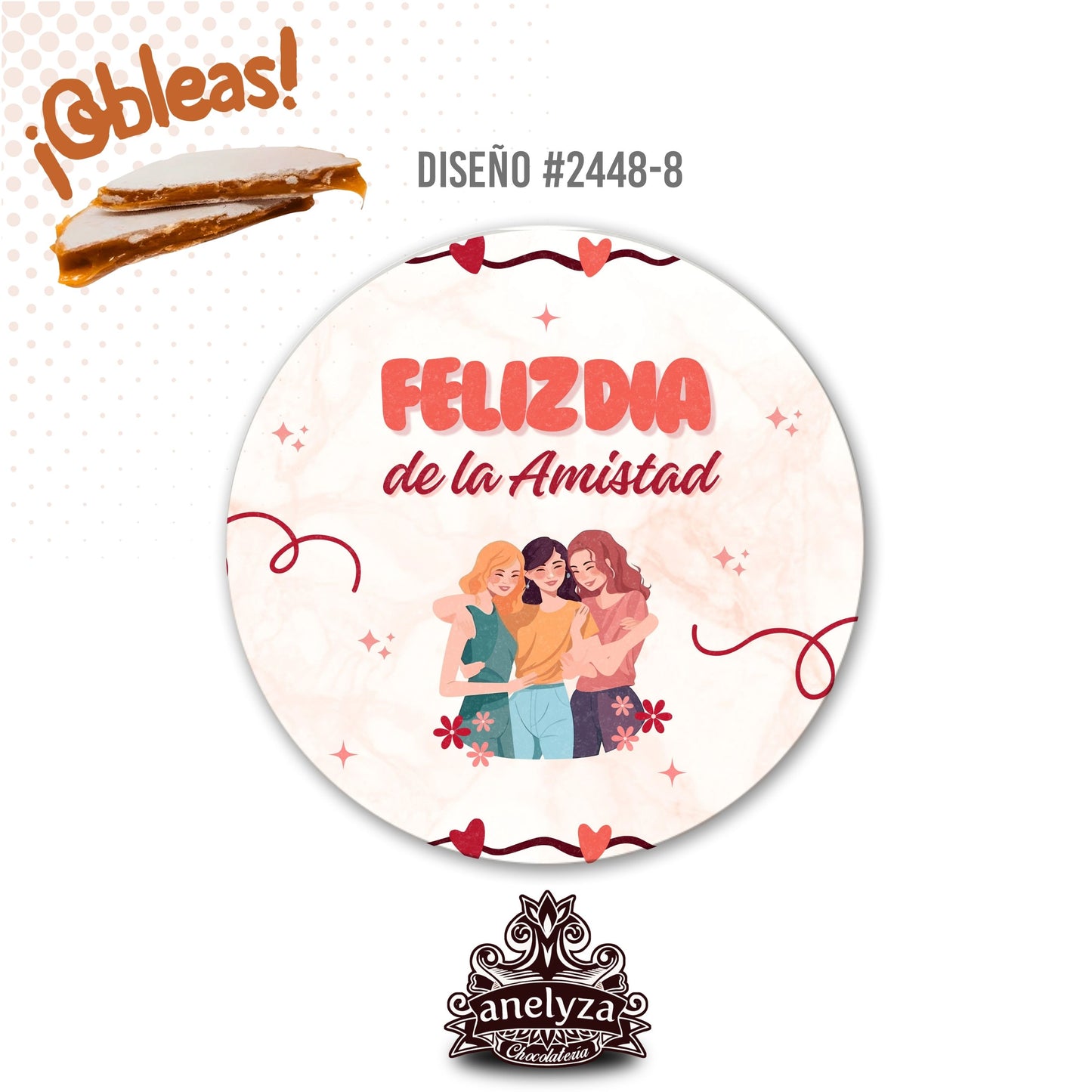 OBLEAS RELLENAS PERSONALIZADAS DISEÑO #2448-8 SAN VALENTIN