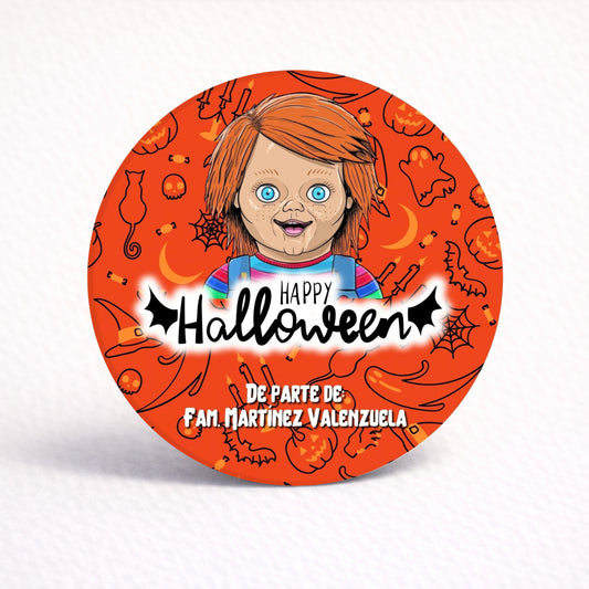 OBLEAS RELLENAS PERSONALIZADAS DISEÑO #5211 HALLOWEEN CHUCKY