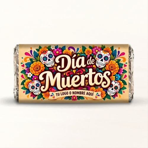 BARRAS DE CHOCOLATE PERSONALIZADAS DISEÑO #2278-5 DIA DE MUERTOS