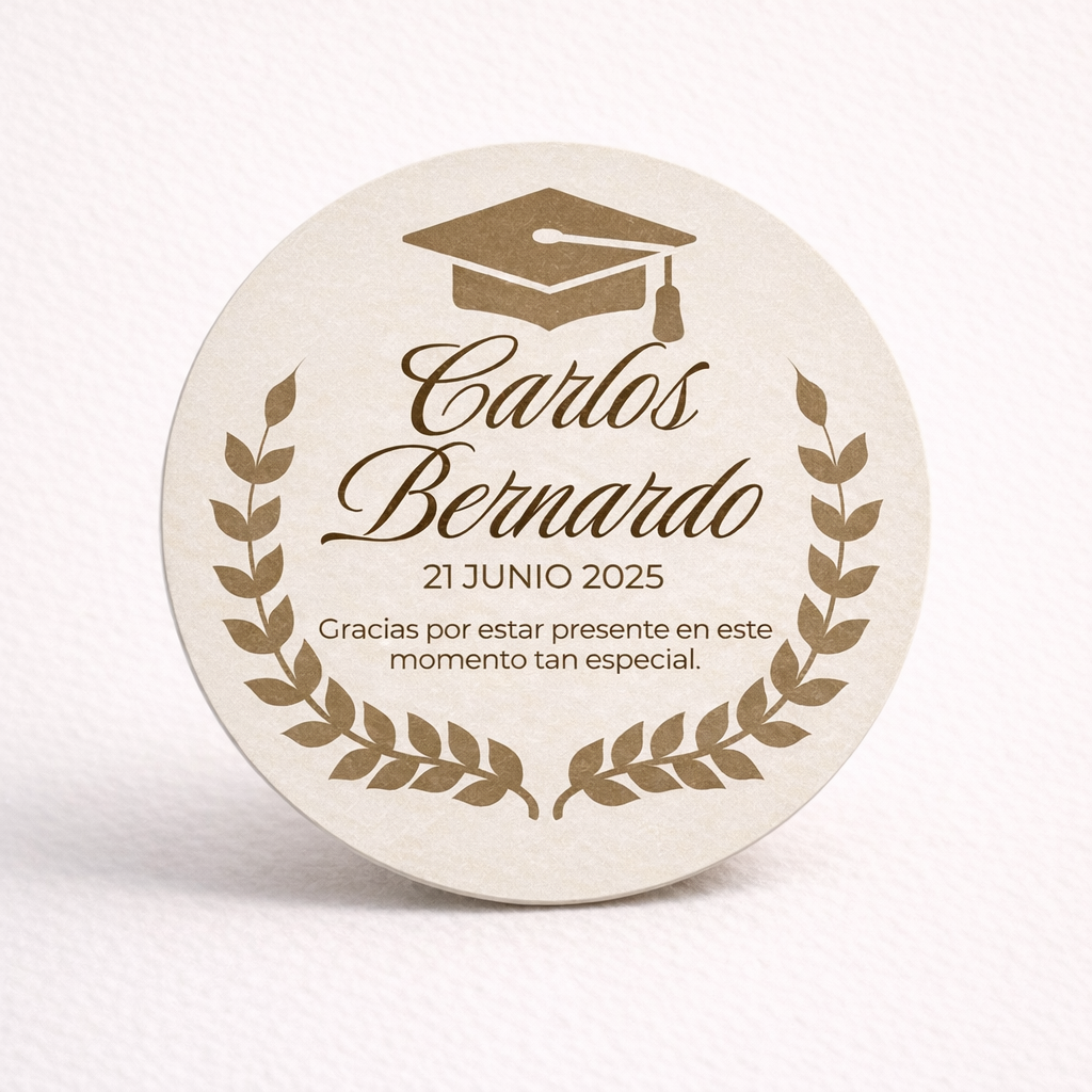 OBLEAS RELLENAS PERSONALIZADAS DISEÑO 5672-8 GRADUACIÓN