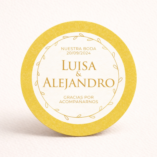 OBLEAS RELLENAS PERSONALIZADAS DISEÑO #96407 DORADO BODAS