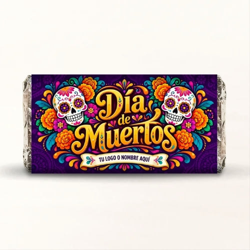 BARRAS DE CHOCOLATE PERSONALIZADAS DISEÑO #2278-9 DIA DE MUERTOS