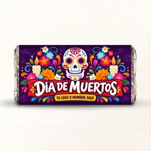 BARRAS DE CHOCOLATE PERSONALIZADAS DISEÑO #2278-4 DIA DE MUERTOS