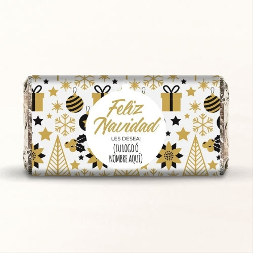 BARRAS DE CHOCOLATE PERSONALIZADAS DISEÑO #63752 NAVIDAD