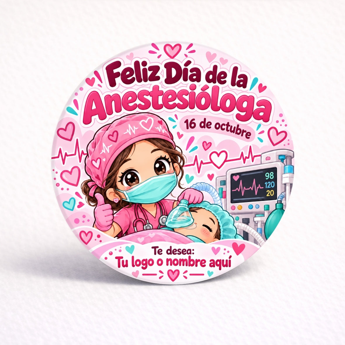 OBLEAS RELLENAS PERSONALIZADAS DISEÑO #4891-6 DIA DEL ANESTESIOLOGO