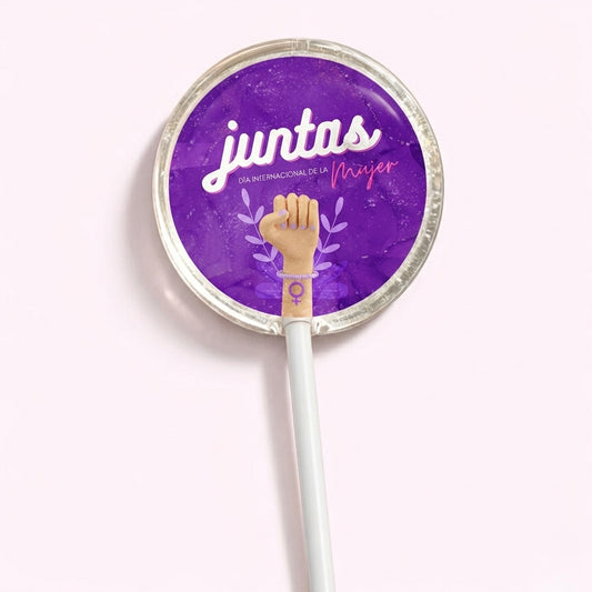 PALETAS DE CARAMELO PERSONALIZADAS DISEÑO #77983 DIA INTERNACIONAL DE LA MUJER