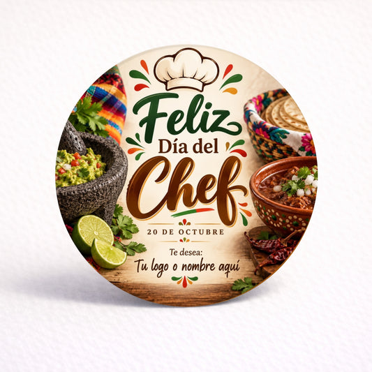 OBLEAS RELLENAS PERSONALIZADAS DISEÑO #7482-3 DIA DEL CHEF