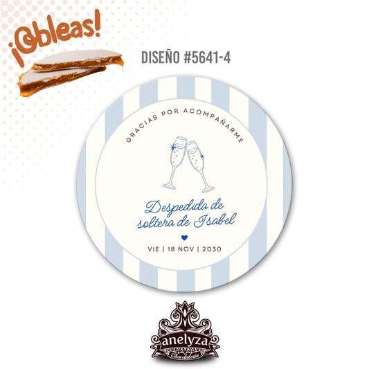 OBLEAS RELLENAS PERSONALIZADAS DISEÑO #5641-4 DESPEDIDA DE SOLTERA