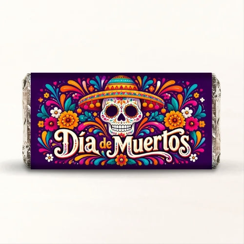 BARRAS DE CHOCOLATE PERSONALIZADAS DISEÑO #2278-12 DIA DE MUERTOS