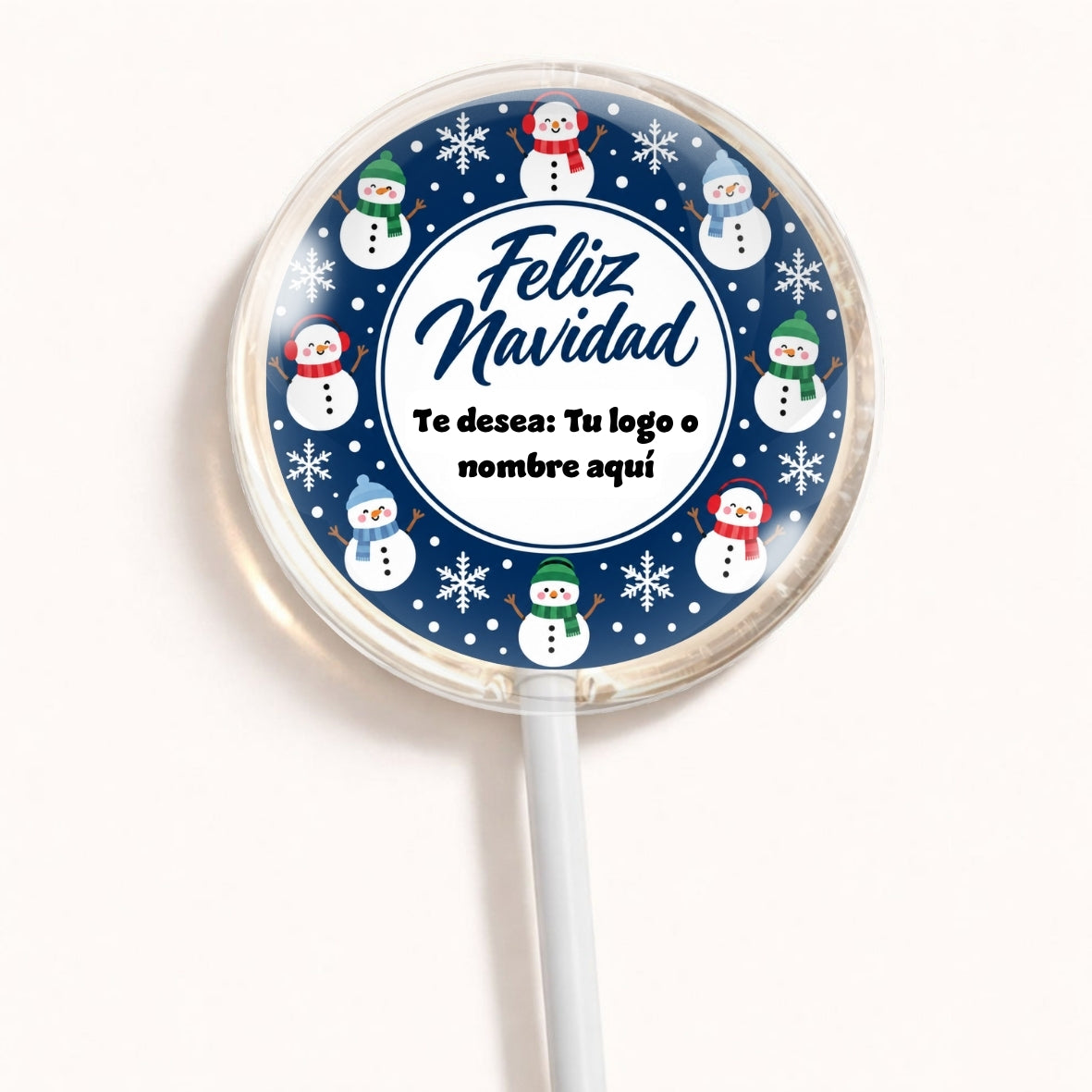 PALETAS DE CARAMELO PERSONALIZADAS DISEÑO #3609-3 NAVIDAD