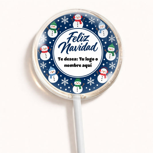 PALETAS DE CARAMELO PERSONALIZADAS DISEÑO #3609-3 NAVIDAD