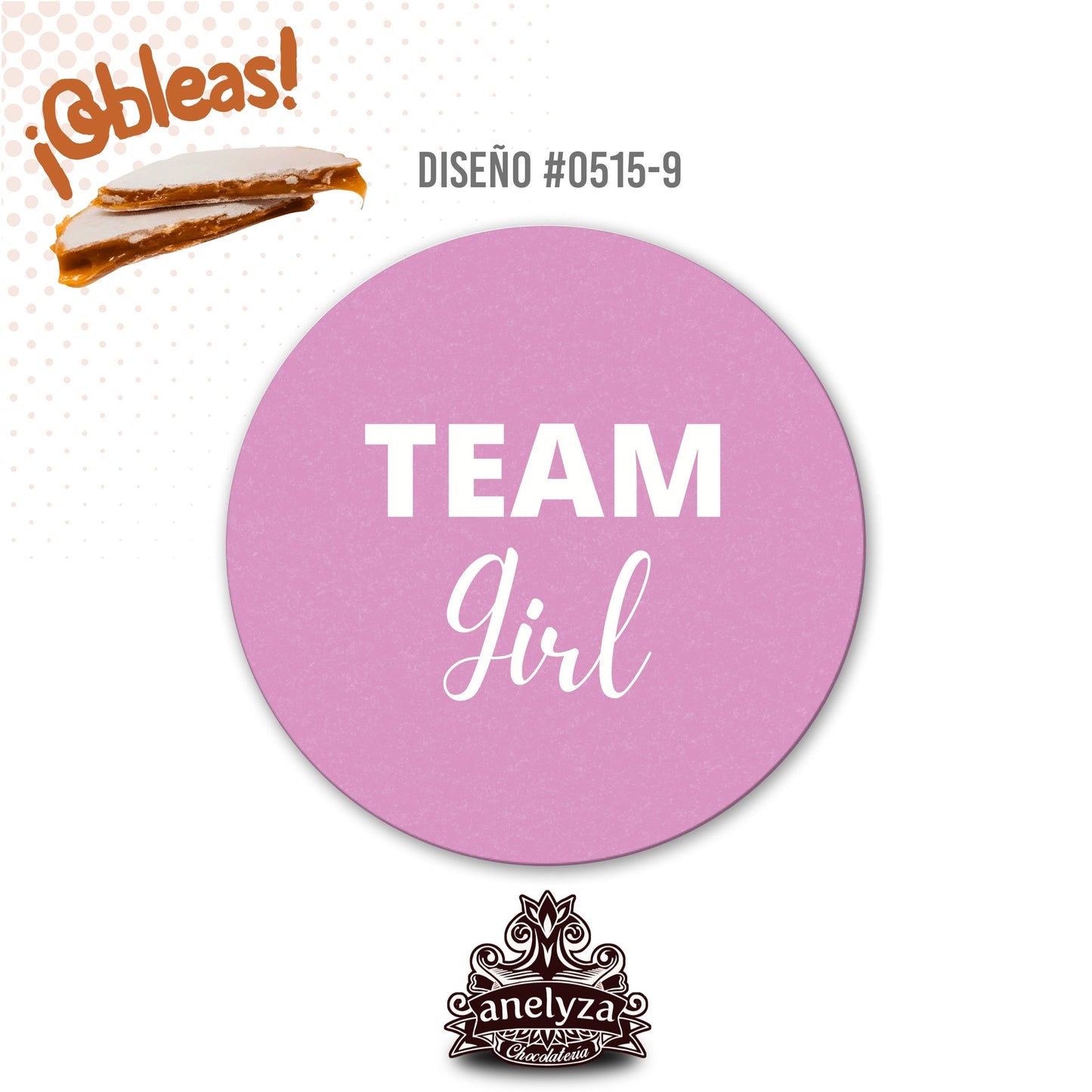 OBLEAS RELLENAS PERSONALIZADAS DISEÑO #0515-9 REVELACIÓN DE SEXO