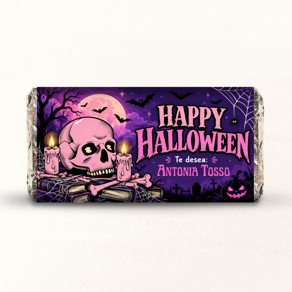 BARRAS DE CHOCOLATE PERSONALIZADAS DISEÑO #300-9 HALLOWEEN