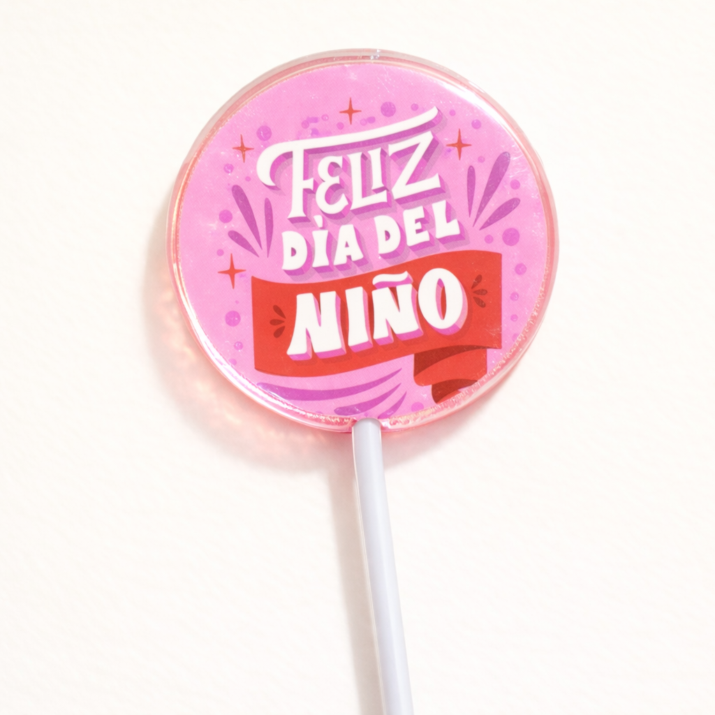 PALETAS DE CARAMELO PERSONALIZADAS DISEÑO #1249-2 DIA DEL NIÑO