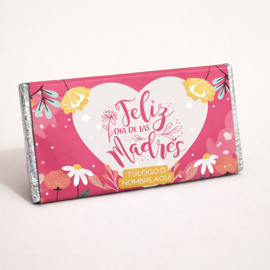 BARRAS DE CHOCOLATE PERSONALIZADAS DISEÑO #72108 DIA DE LAS MADRES