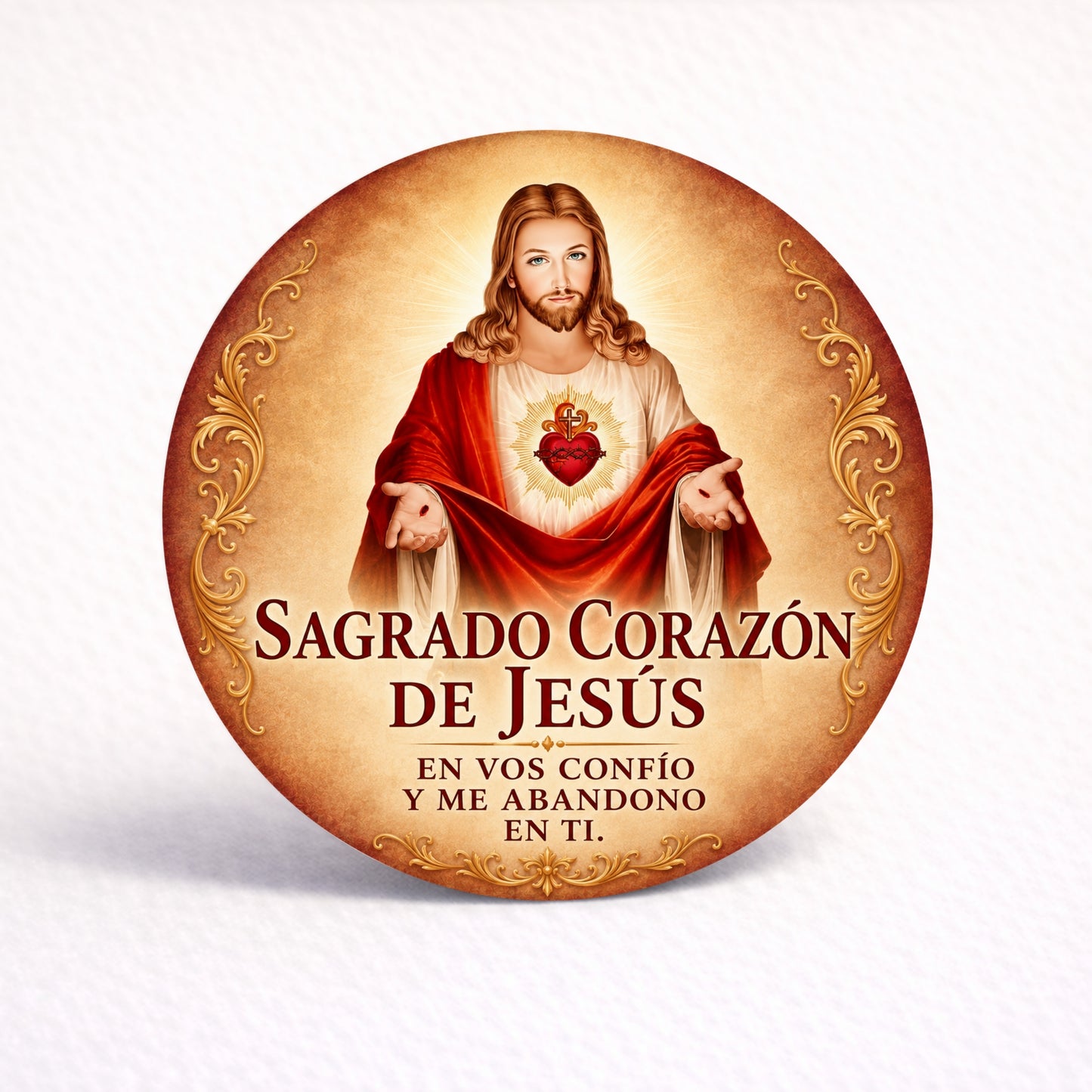 OBLEAS RELLENAS PERSONALIZADAS DISEÑO RELIGIOSO 4829-6 SAGRADO CORAZÓN DE JESÚS