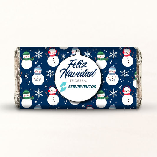 BARRAS DE CHOCOLATE PERSONALIZADAS DISEÑO #01217 NAVIDAD