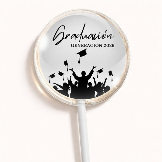 PALETAS DE CARAMELO PERSONALIZADAS DISEÑO #5672-3 GRADUACIÓN