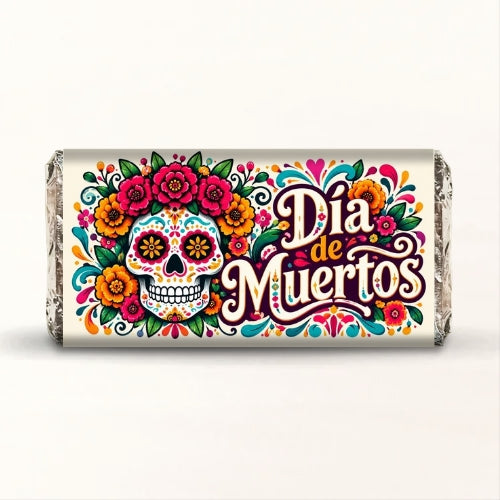BARRAS DE CHOCOLATE PERSONALIZADAS DISEÑO #2278-10 DIA DE MUERTOS