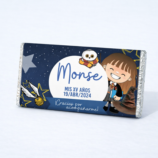 BARRAS DE CHOCOLATE PERSONALIZADAS DISEÑO #99320 HARRY POTTER FIESTAS INFANTILES