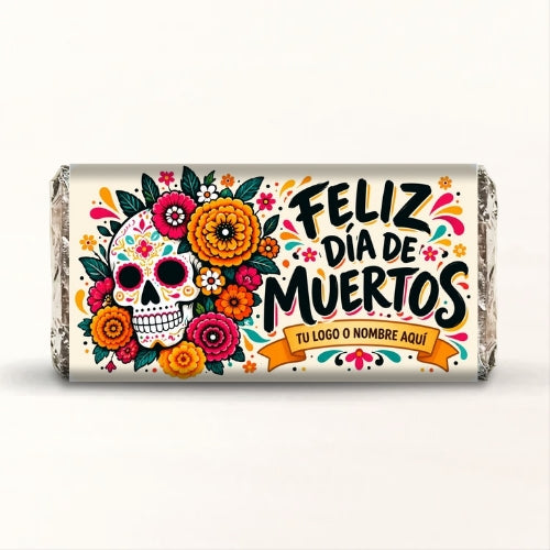 BARRAS DE CHOCOLATE PERSONALIZADAS DISEÑO #2278-6 DIA DE MUERTOS