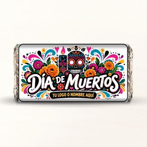 BARRAS DE CHOCOLATE PERSONALIZADAS DISEÑO #2278-3 DIA DE MUERTOS