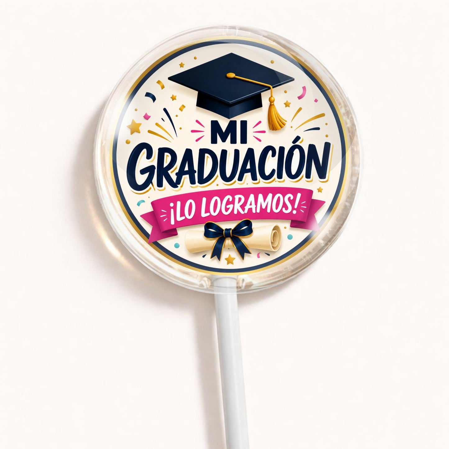 PALETAS DE CARAMELO PERSONALIZADAS DISEÑO #5672-12 GRADUACIÓN