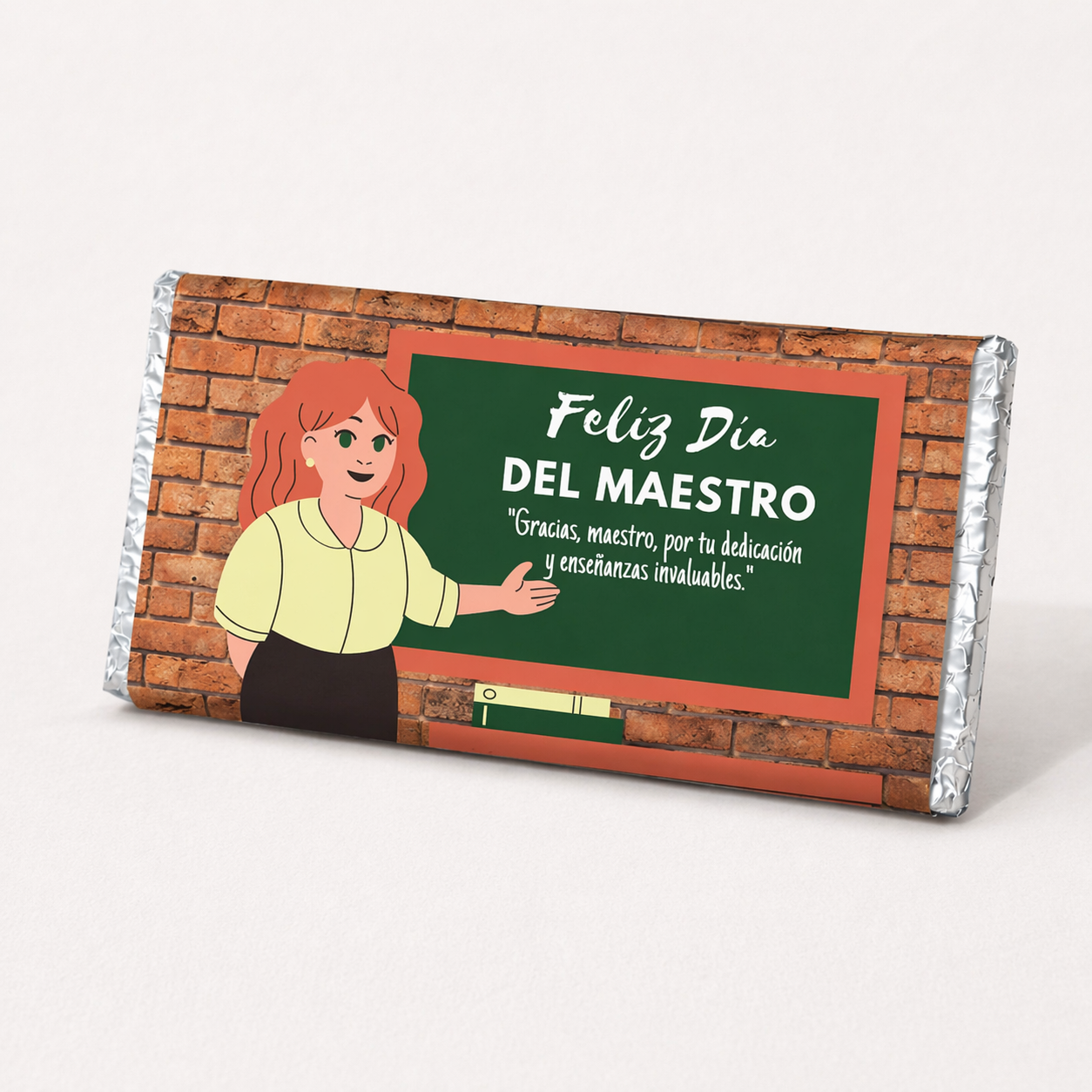 BARRAS DE CHOCOLATE PERSONALIZADAS DISEÑ0 #98369 DÍA DEL MAESTRO