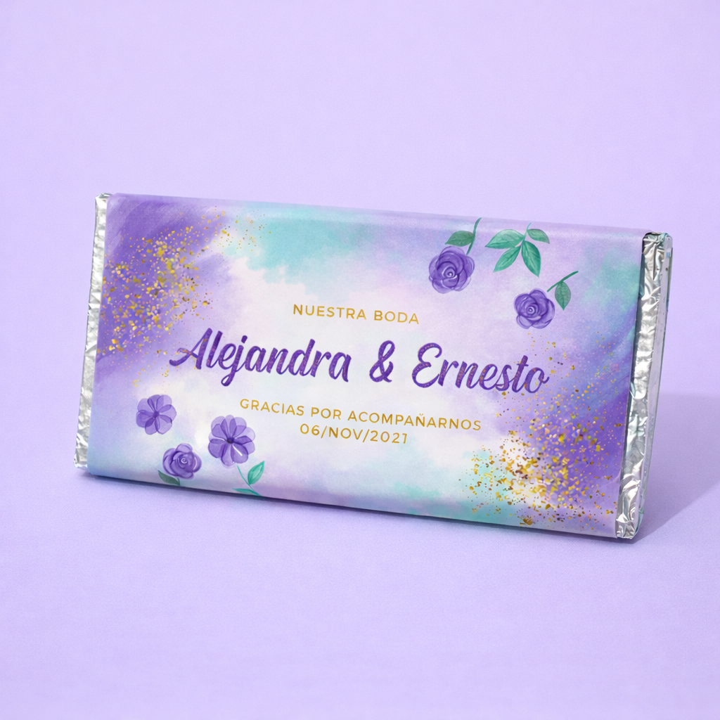 DESIGN #8116 WATERCOLOR PURPLE GREEN FLOWERS WEDDINGS