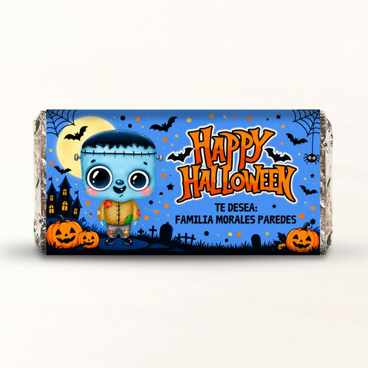 BARRAS DE CHOCOLATE PERSONALIZADAS DISEÑO #300-4 HALLOWEEN