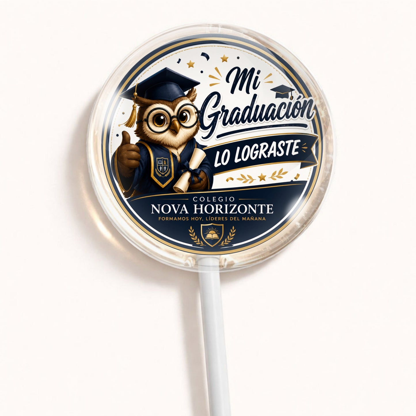 PALETAS DE CARAMELO PERSONALIZADAS DISEÑO #5672-10 GRADUACIÓN
