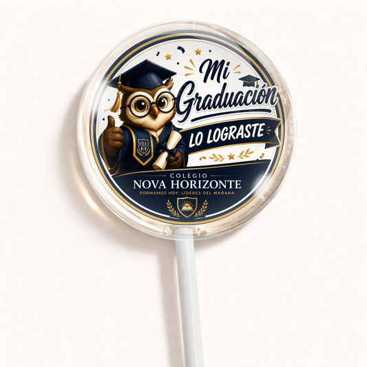 PALETAS DE CARAMELO PERSONALIZADAS DISEÑO #5672-10 GRADUACIÓN