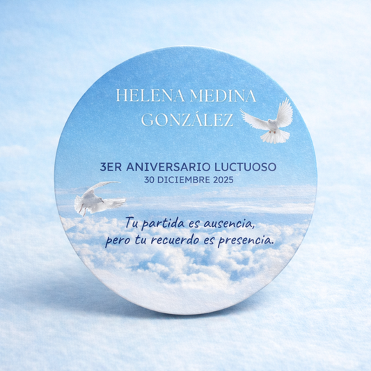 OBLEAS RELLENAS PERSONALIZADAS DISEÑO #6374-6 ANIVERSARIO LUCTUOSO