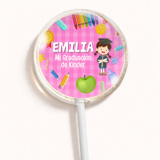 PALETAS DE CARAMELO PERSONALIZADAS DISEÑO #5672-18 GRADUACIÓN