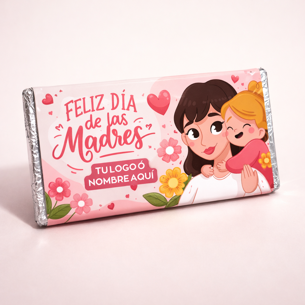 BARRAS DE CHOCOLATE PERSONALIZADAS DISEÑO #20099 DIA DE LAS MADRES