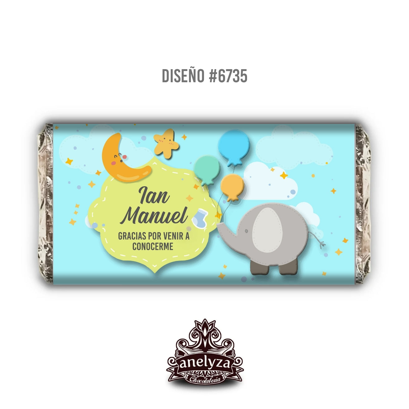 DESIGN #6735 ELEPHANT BIRTH/BABY SHOWER