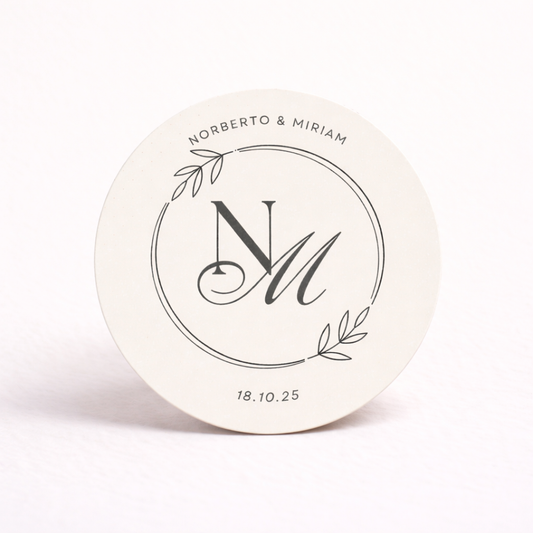 OBLEAS RELLENAS PERSONALIZADAS DISEÑO #4929-2 BODAS INICIALES
