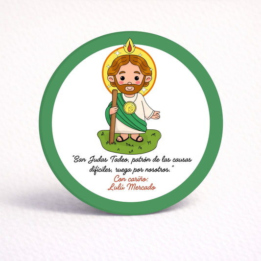 OBLEAS RELLENAS PERSONALIZADAS DISEÑO #4894-2 RELIGIOSO SAN JUDAS TADEO