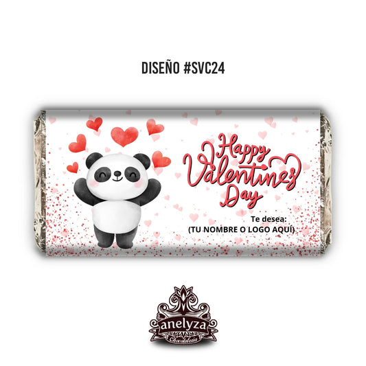 BARRAS DE CHOCOLATE PERSONALIZADAS DISEÑO #SVC24 SAN VALENTIN OSITO DIA DEL AMOR Y LA AMISTAD