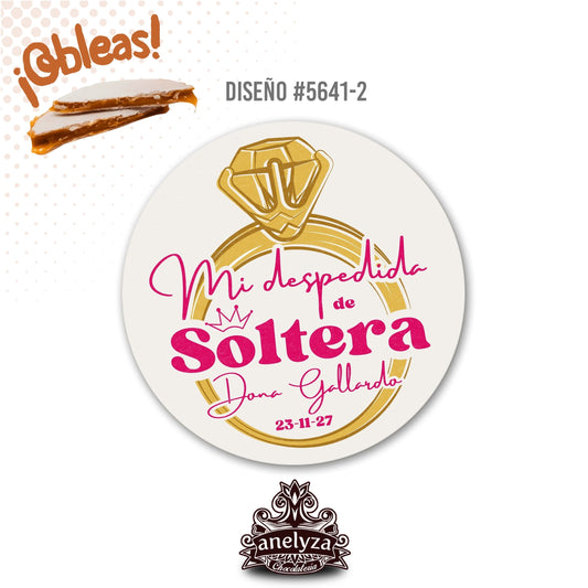 OBLEAS RELLENAS PERSONALIZADAS DISEÑO #5641-2 DESPEDIDA DE SOLTERA