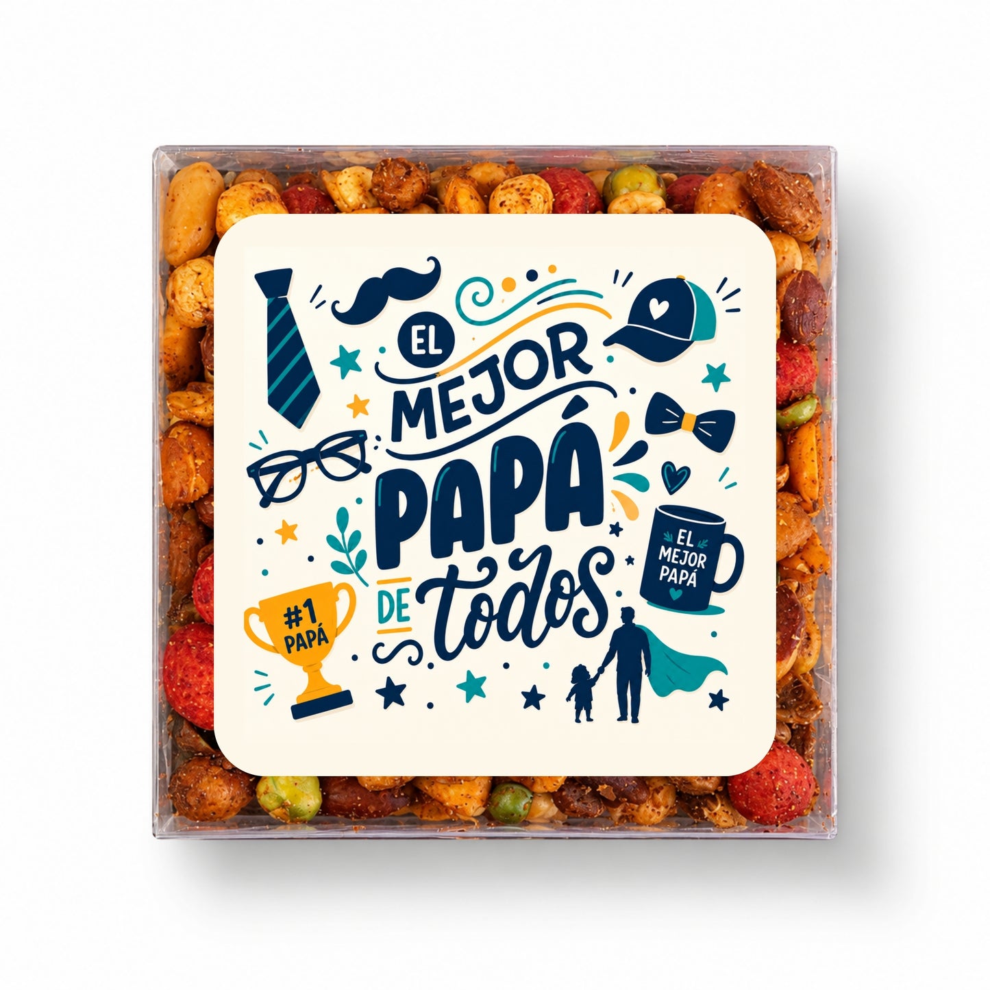 CAJA DE BOTANA PERSONALIZADA DISEÑO #5728-11 DIA DEL PADRE