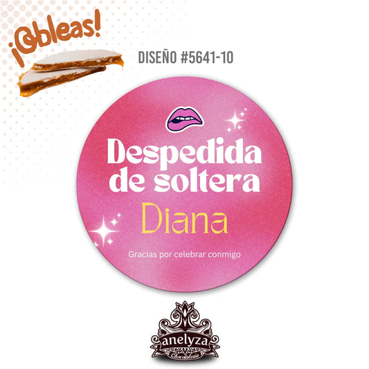 OBLEAS RELLENAS PERSONALIZADAS DISEÑO #5641-10 DESPEDIDA DE SOLTERA