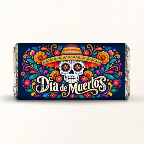 BARRAS DE CHOCOLATE PERSONALIZADAS DISEÑO #2278-11 DIA DE MUERTOS