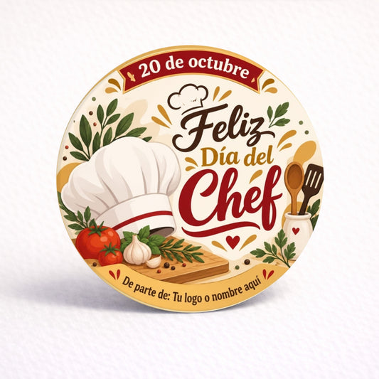 OBLEAS RELLENAS PERSONALIZADAS DISEÑO #7482-6 DIA DEL CHEF