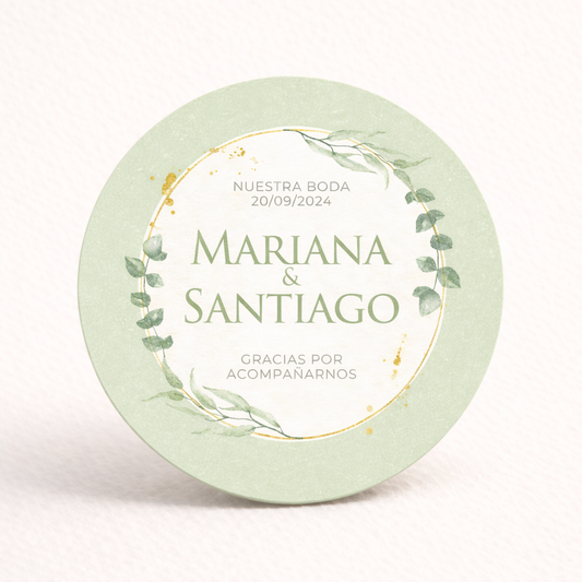 OBLEAS RELLENAS PERSONALIZADAS DISEÑO #88368 VERDE MENTA BODAS