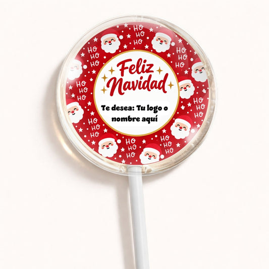 PALETAS DE CARAMELO PERSONALIZADAS DISEÑO #3609-5 NAVIDAD
