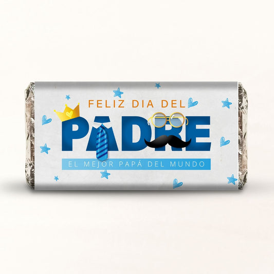 BARRAS DE CHOCOLATE PERSONALIZADAS DISEÑO #17019 DIA DEL PADRE