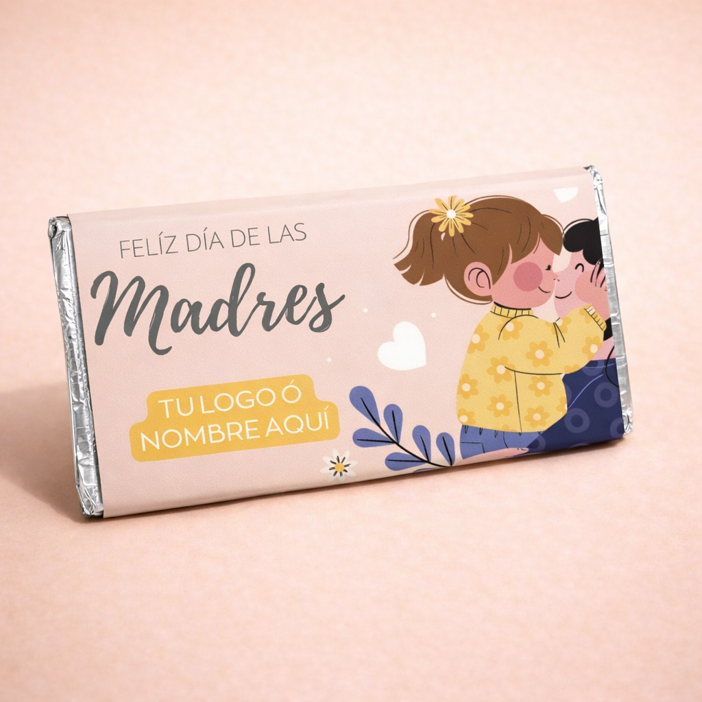 BARRAS DE CHOCOLATE PERSONALIZADAS DISEÑO #20452 DIA DE LAS MADRES