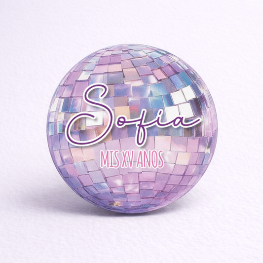 OBLEAS RELLENAS PERSONALIZADAS DISEÑO 0450-21 XV AÑOS BOLA DISCO